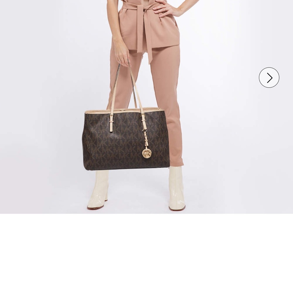 Michael Kors Brown and Tan Signature Tote NEW - Picture 10 of 15